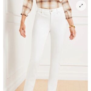 Talbots Women's White Five Pocket Flawless Ankle Jeans